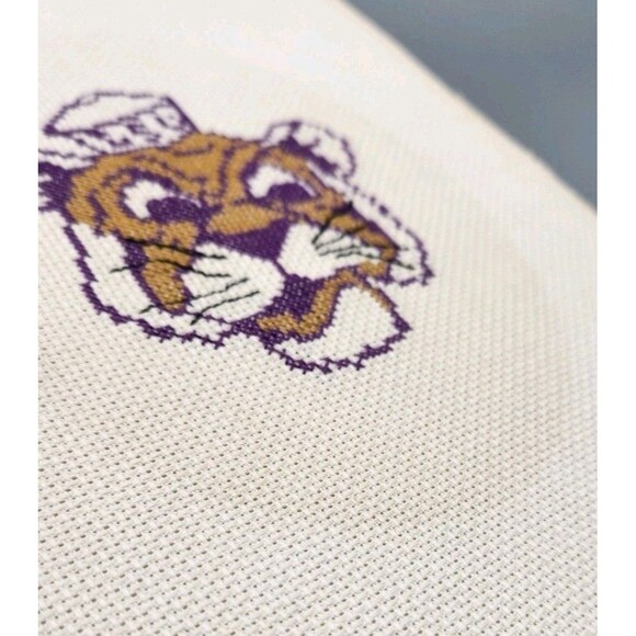 LSU Tigers Mike the Tiger Needlepoint Finished Cross Stitched Mascot 8x10 - Picture 5 of 12